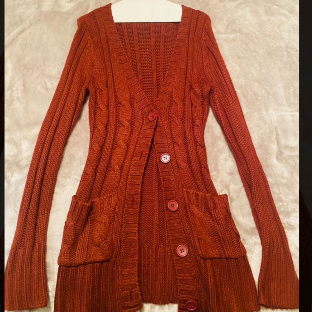 Maroon cardigan size small